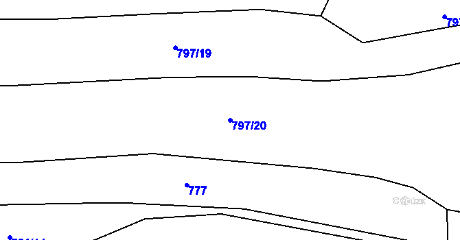 Parcela st. 797/20 v KÚ Chudenice, Katastrální mapa