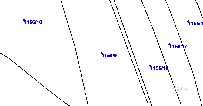 Parcela st. 1156/9 v KÚ Chudenice, Katastrální mapa