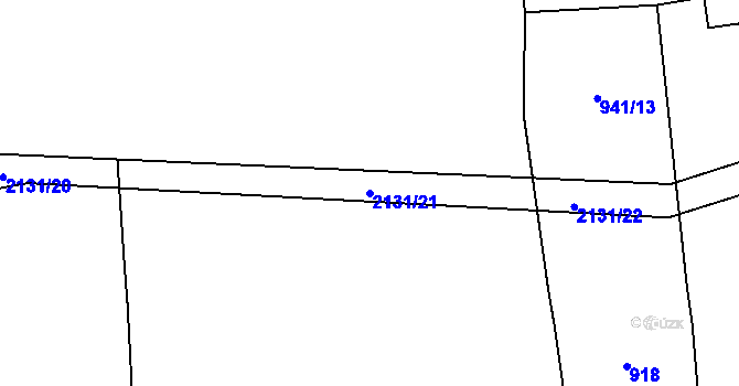 Parcela st. 2131/21 v KÚ Chudenice, Katastrální mapa