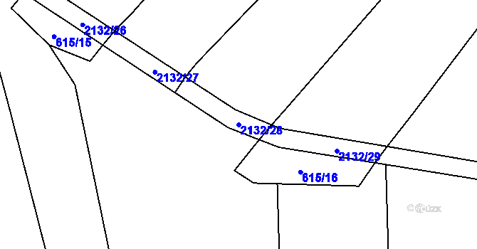 Parcela st. 2132/28 v KÚ Chudenice, Katastrální mapa