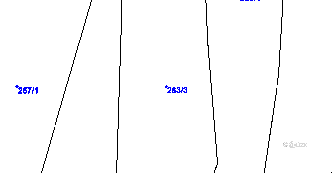 Parcela st. 263/3 v KÚ Lučice u Chudenic, Katastrální mapa