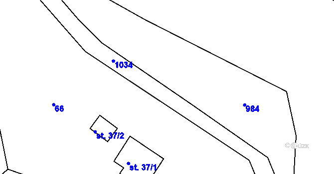 Parcela st. 684/2 v KÚ Liščí u Chudenína, Katastrální mapa