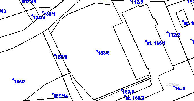 Parcela st. 153/5 v KÚ Svatá Kateřina u Chudenína, Katastrální mapa
