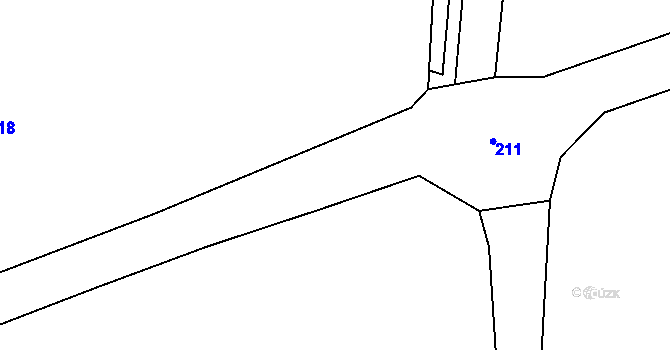 Parcela st. 201 v KÚ Hvězda u Chudenína, Katastrální mapa