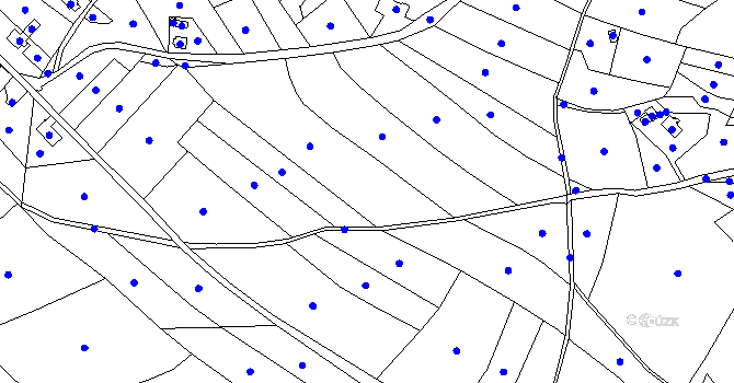 Parcela st. 105 v KÚ Chuchelna, Katastrální mapa