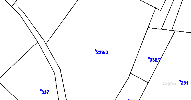 Parcela st. 229/3 v KÚ Chuchelna, Katastrální mapa