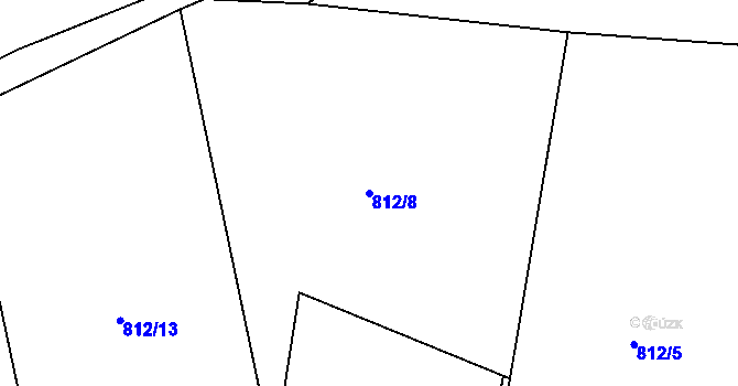 Parcela st. 812/8 v KÚ Chuchelna, Katastrální mapa