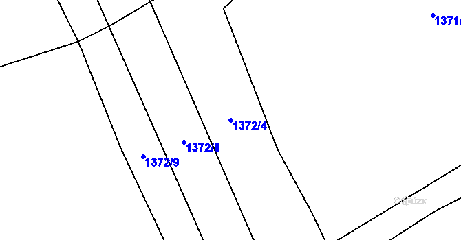 Parcela st. 1372/4 v KÚ Chuchelna, Katastrální mapa