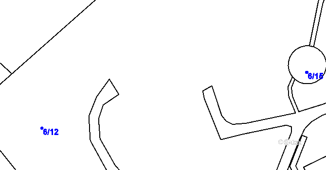 Parcela st. 6/13 v KÚ Chuchelná, Katastrální mapa