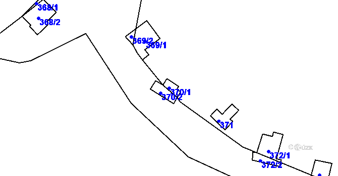 Parcela st. 370/1 v KÚ Chvalatice, Katastrální mapa