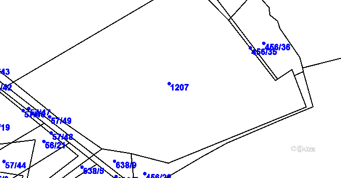 Parcela st. 639/9 v KÚ Chvalatice, Katastrální mapa