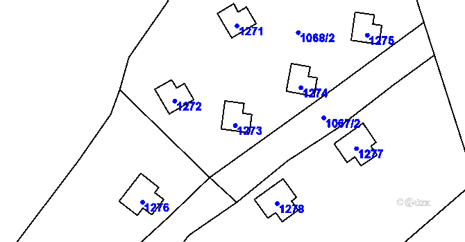Parcela st. 220 v KÚ Chvalčov, Katastrální mapa