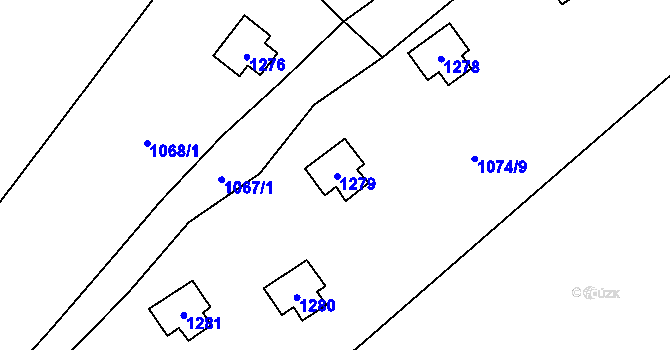 Parcela st. 275 v KÚ Chvalčov, Katastrální mapa