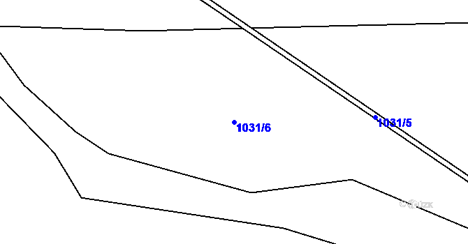 Parcela st. 1031/6 v KÚ Chvalčov, Katastrální mapa