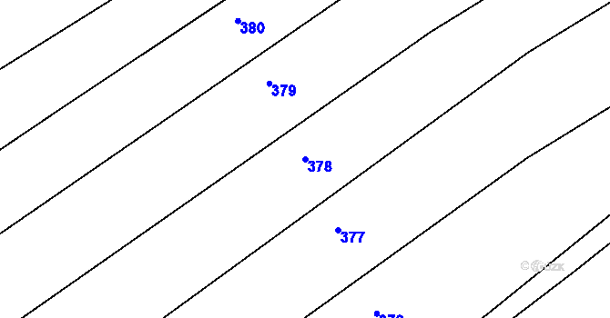 Parcela st. 378 v KÚ Chvalčov, Katastrální mapa