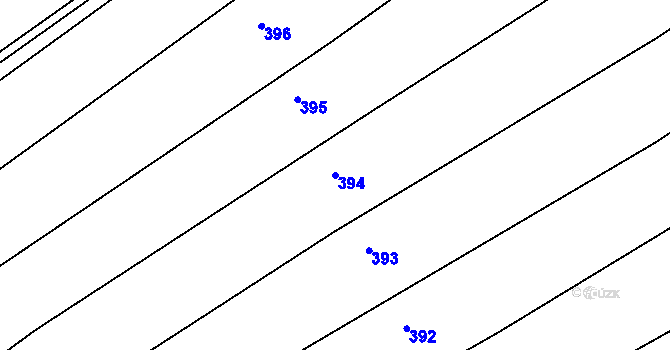 Parcela st. 394 v KÚ Chvalčov, Katastrální mapa