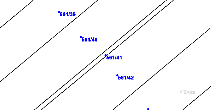 Parcela st. 561/41 v KÚ Chvalčov, Katastrální mapa