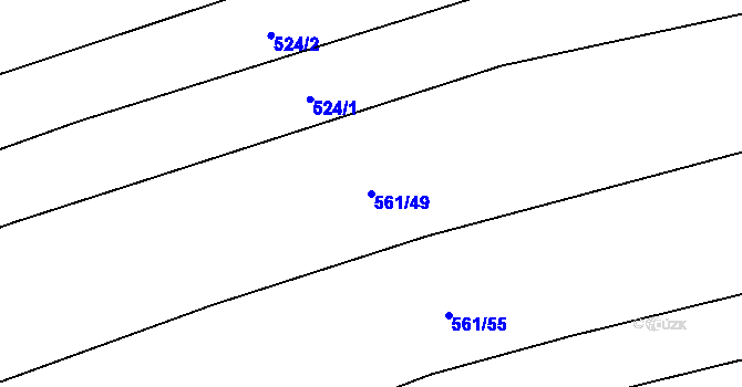 Parcela st. 561/49 v KÚ Chvalčov, Katastrální mapa