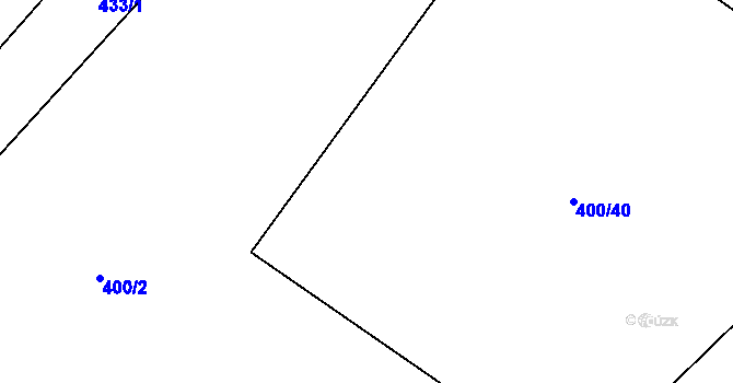 Parcela st. 400/32 v KÚ Chvalčova Lhota, Katastrální mapa