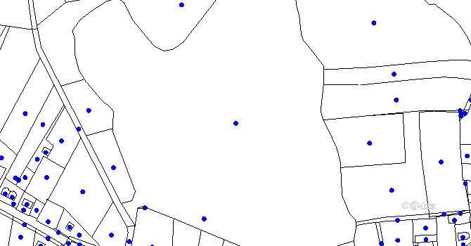 Parcela st. 397/1 v KÚ Chvalešovice, Katastrální mapa