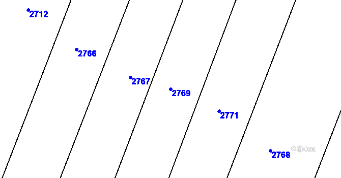 Parcela st. 2769 v KÚ Chvaletín, Katastrální mapa