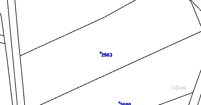 Parcela st. 2963 v KÚ Chvaletín, Katastrální mapa