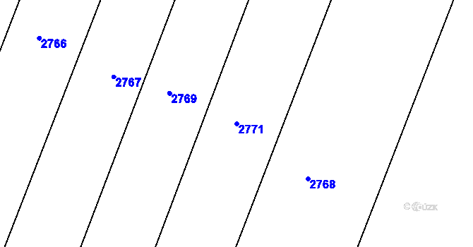 Parcela st. 2771 v KÚ Chvaletín, Katastrální mapa