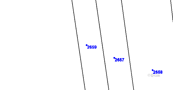 Parcela st. 2659 v KÚ Chvaletín, Katastrální mapa