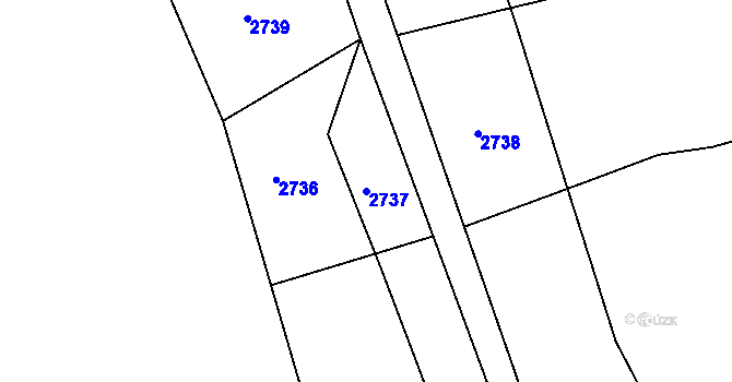 Parcela st. 2737 v KÚ Chvaletín, Katastrální mapa