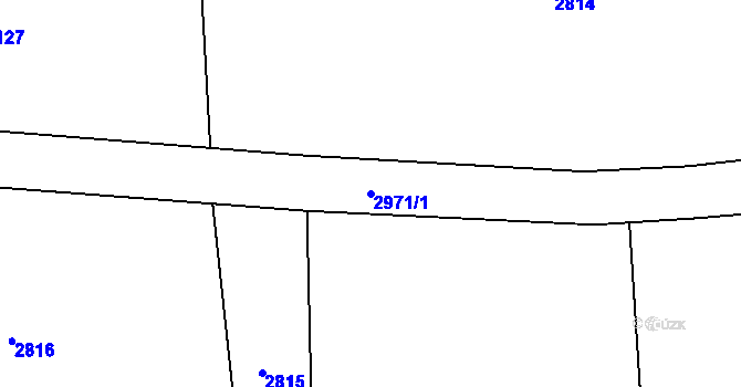 Parcela st. 2971/1 v KÚ Chvaletín, Katastrální mapa
