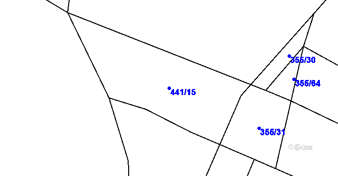Parcela st. 441/15 v KÚ Chválkov u Kamenice nad Lipou, Katastrální mapa