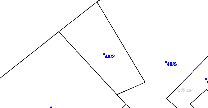 Parcela st. 48/2 v KÚ Chválkov u Kamenice nad Lipou, Katastrální mapa