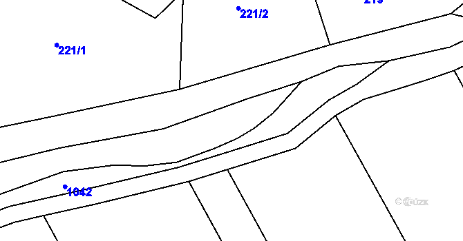 Parcela st. 202/3 v KÚ Chvalkovice v Čechách, Katastrální mapa