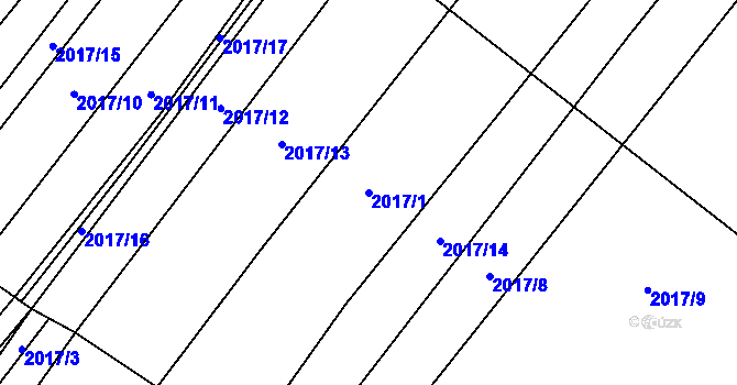 Parcela st. 2017/1 v KÚ Chvalkovice, Katastrální mapa