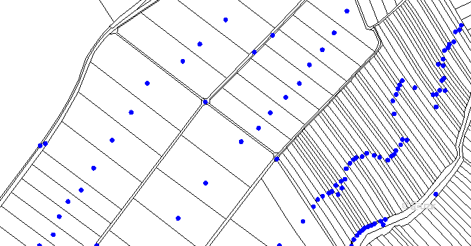 Parcela st. 2176 v KÚ Chvalkovice, Katastrální mapa