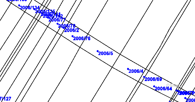 Parcela st. 2006/5 v KÚ Chvalkovice, Katastrální mapa