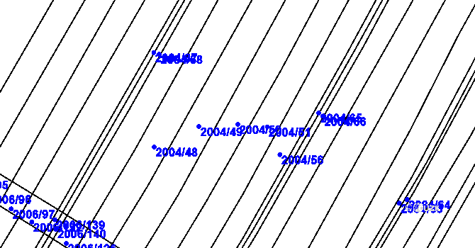 Parcela st. 2004/50 v KÚ Chvalkovice, Katastrální mapa