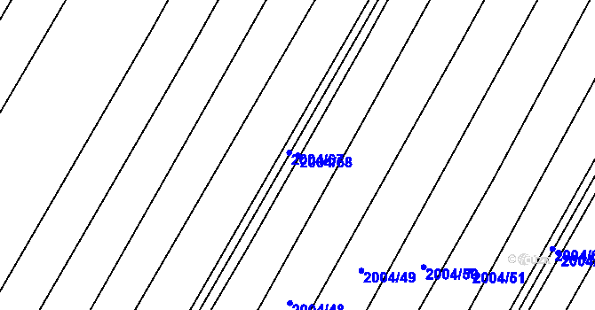 Parcela st. 2004/68 v KÚ Chvalkovice, Katastrální mapa
