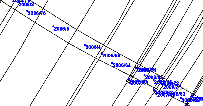 Parcela st. 2006/69 v KÚ Chvalkovice, Katastrální mapa