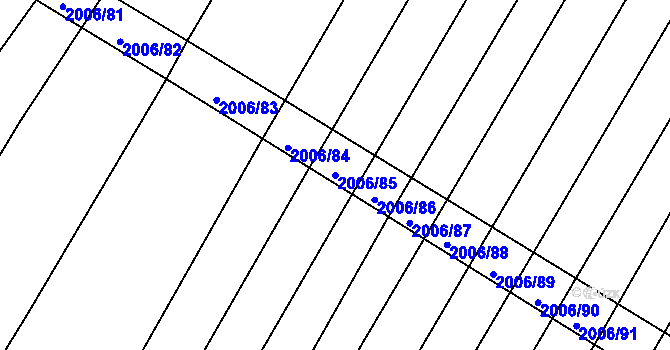 Parcela st. 2006/85 v KÚ Chvalkovice, Katastrální mapa