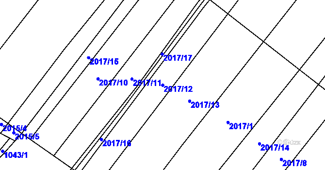 Parcela st. 2017/12 v KÚ Chvalkovice, Katastrální mapa