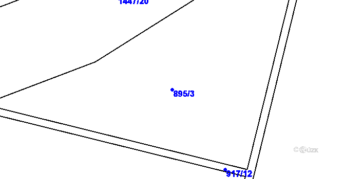 Parcela st. 895/3 v KÚ Chvalnov, Katastrální mapa