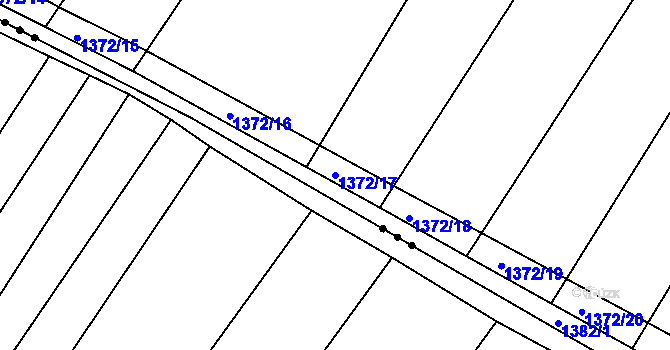 Parcela st. 1372/17 v KÚ Chvalnov, Katastrální mapa