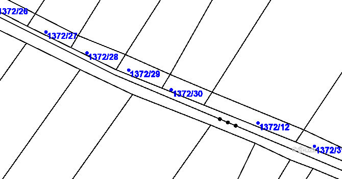 Parcela st. 1372/30 v KÚ Chvalnov, Katastrální mapa
