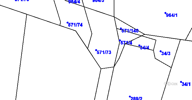 Parcela st. 571/73 v KÚ Babice u Netolic, Katastrální mapa