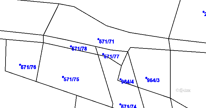 Parcela st. 571/77 v KÚ Babice u Netolic, Katastrální mapa