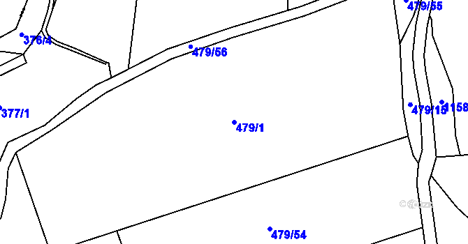 Parcela st. 479/1 v KÚ Chvalovice u Netolic, Katastrální mapa