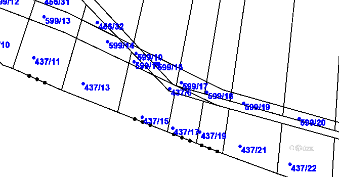 Parcela st. 437/6 v KÚ Lužice u Netolic, Katastrální mapa