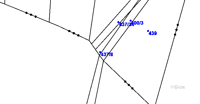 Parcela st. 437/8 v KÚ Lužice u Netolic, Katastrální mapa