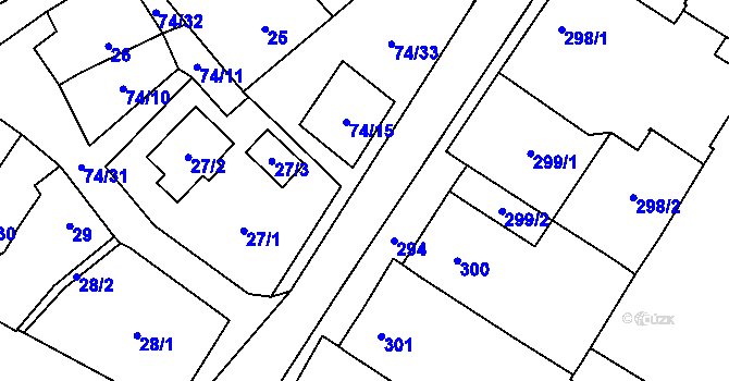 Parcela st. 6 v KÚ Chvalovice, Katastrální mapa